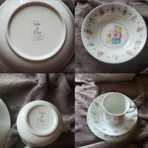 Baby DIOR LES ENFANTS child's dish set CD CHRISTIAN DIOR